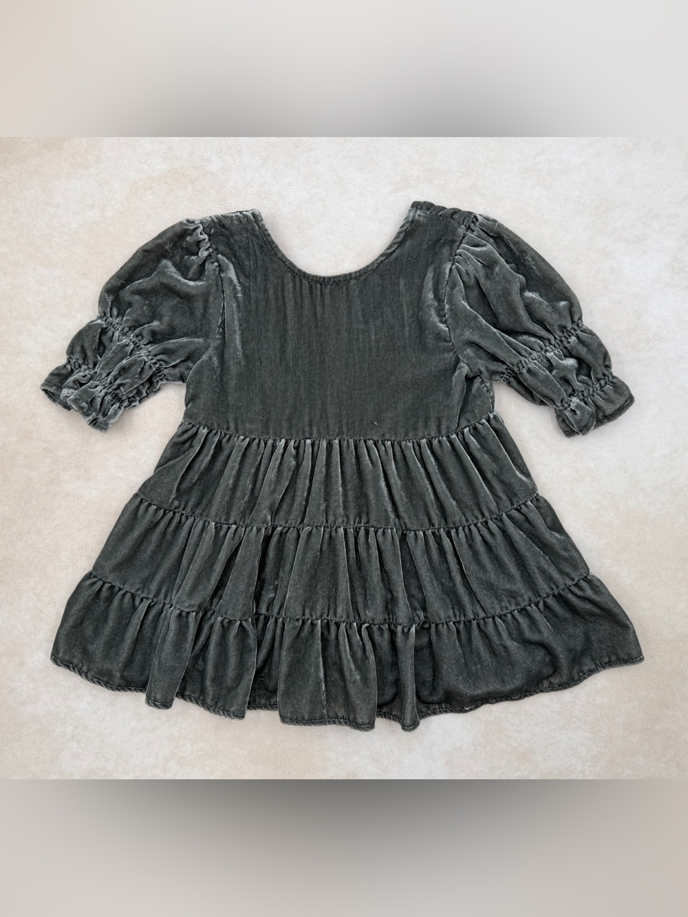 Noralee Gray/Sage Velour Dress